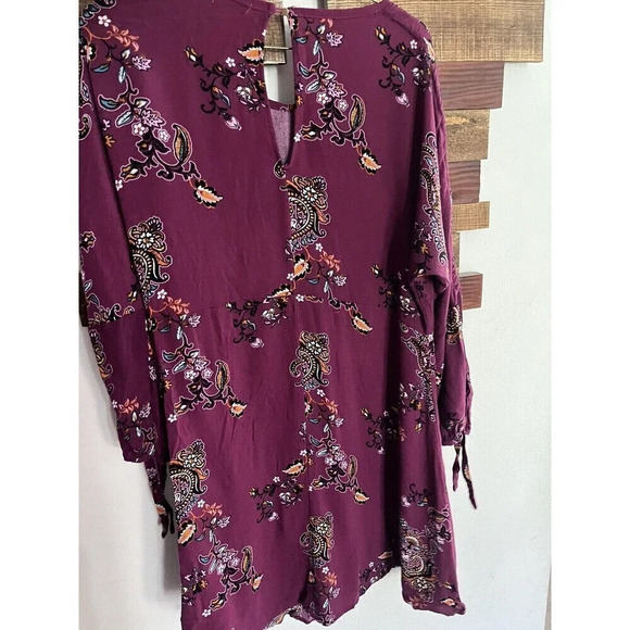 Charming Charlie Paisley Floral Dress Med lightweight adjustable sleeve summer - Picture 7 of 7